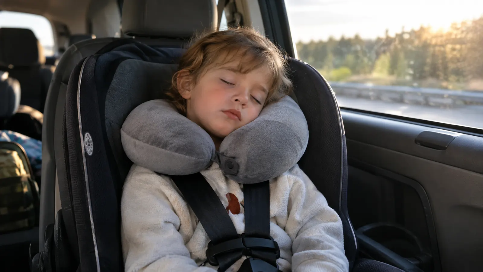 How to Help Your Kids Sleep in the Car with a Travel Pillow